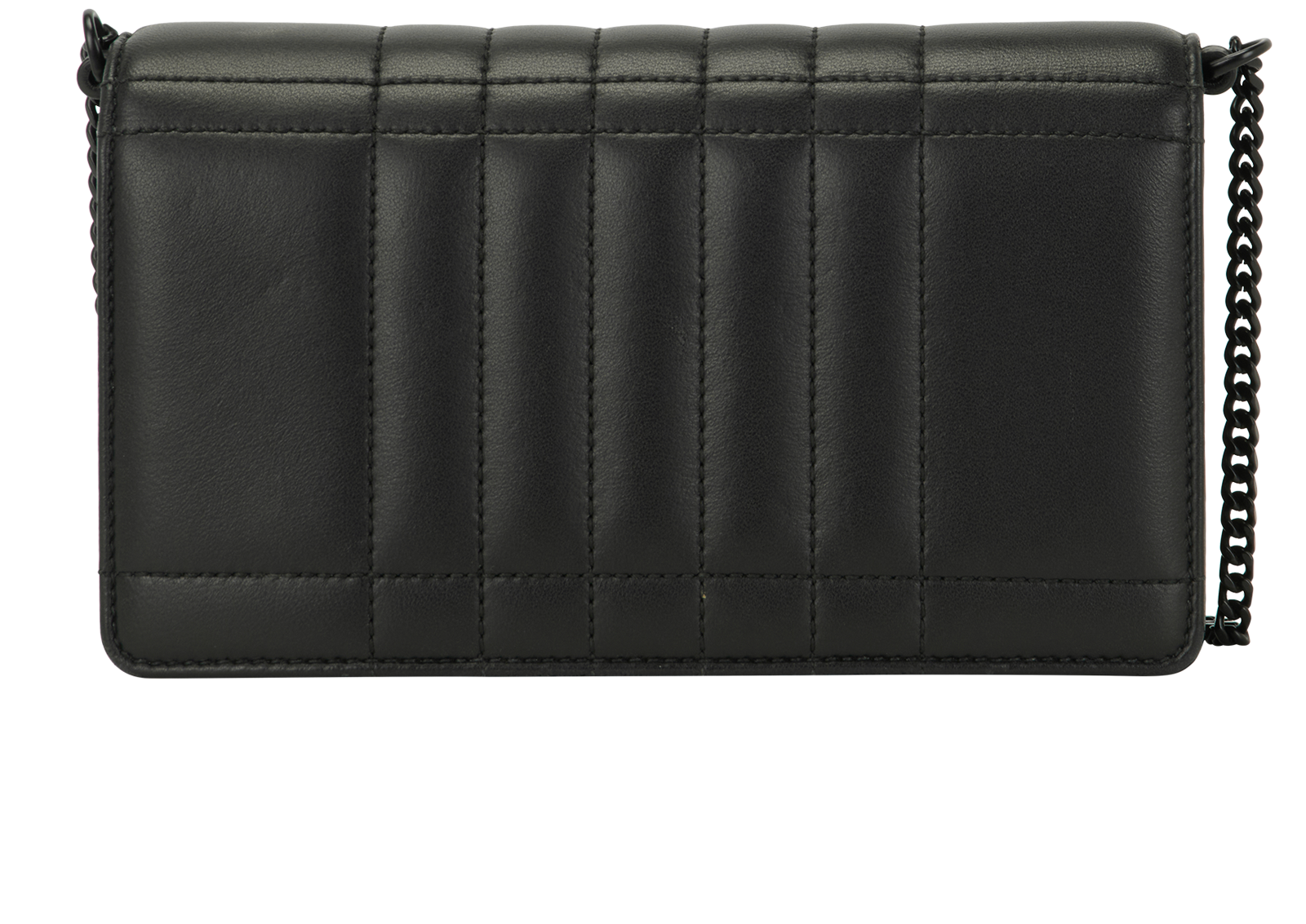 Lola Wallet On Chain, &pound;250, Handbags, Black, Leather, Back view